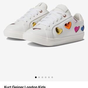 Kurt Geiger White Sneakers with Multicolor Heart Details
